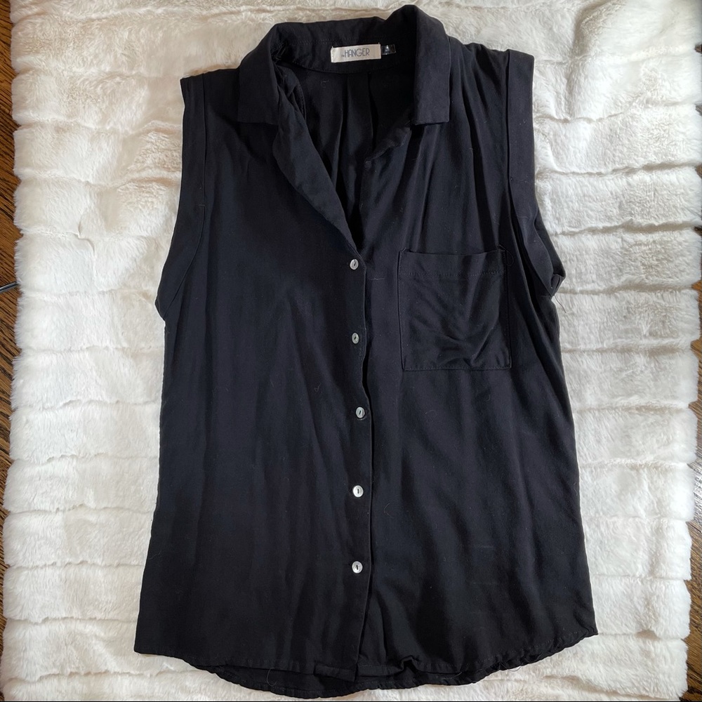 Sleeveless Button Down Shirt